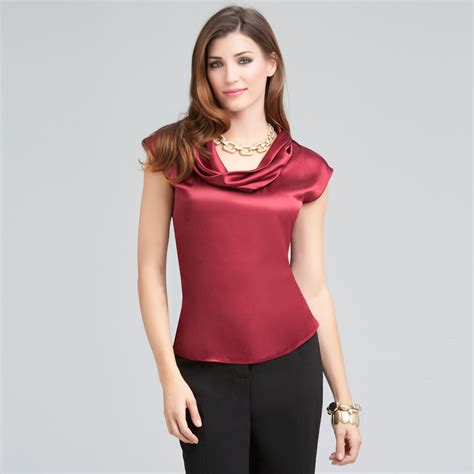 ladies cowl neck blouses